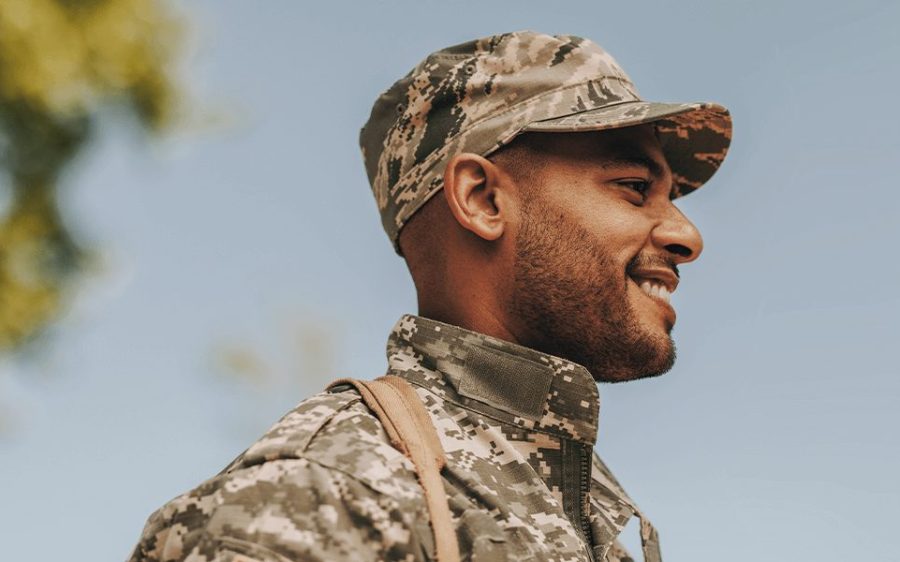 A man in a military uniform